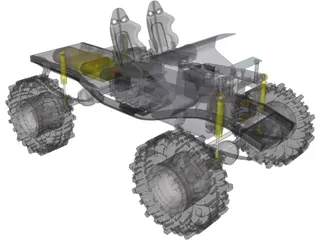 Tamiya Mountain Rider RC Truck 3D Model preview