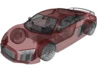 Audi R8 V10 Plus (2016) 3D Model preview
