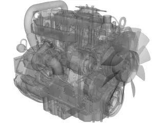 Perkins 1104d 3D Model preview