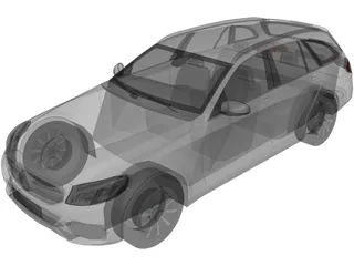 Mercedes-Benz C-Class Estate (2014) 3D Model preview