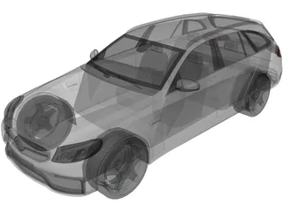 Mercedes-Benz C63 AMG Estate (2014) 3D Model preview