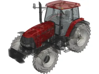 Tractor Case MXM 190 3D Model preview