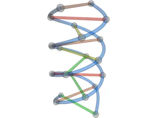 DNA Strand 3D Model preview