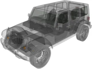 Jeep Wrangler Unlimited 3D Model preview