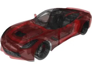 Chevrolet Corvette Stingray C7 (2014) 3D Model preview