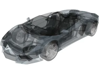 Lamborghini Aventador LP-700 Roadster (2014) 3D Model preview