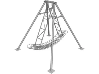 Amusement Park Ship 3D Model preview