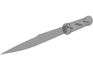 Tactical Knife 3D Model preview