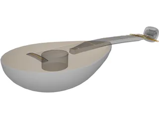Lute 3D Model preview