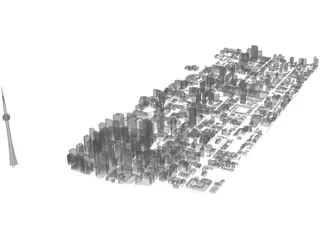 Toronto City Block 3D Model preview