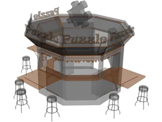 Fast Food Kiosk 3D Model preview