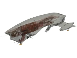 Titan Class II Cargo Ship 3D Model preview