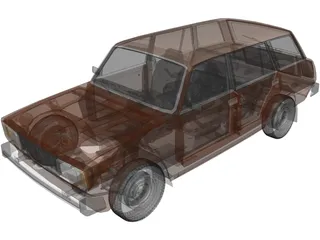 VAZ Lada 2104 3D Model preview