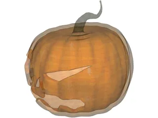 Pumpkin Head Halloween 3D Model preview
