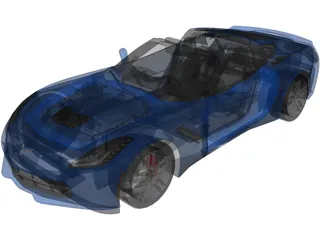 Chevrolet Corvette C7 Stingray Cabrio (2014) 3D Model preview