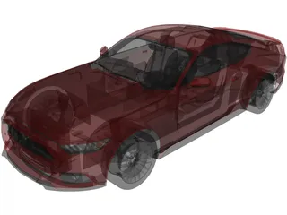 Ford Mustang GT (2015) 3D Model preview