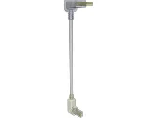 USB Right Angle Type B 3D Model preview