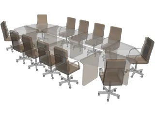 Conference Table 3D Model preview