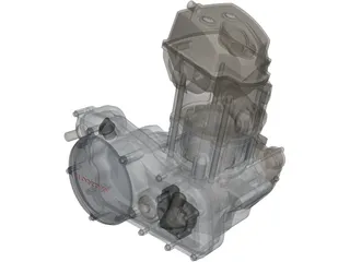 Honda CRF250X Engine 3D Model preview