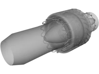 Jet Turbine for Light Aircraft 3D Model preview