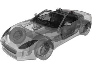 Jaguar F-Type V6 (2014) 3D Model preview