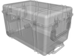 Military Transport Case 30x62x49cm 3D Model preview