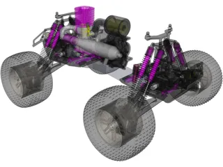 HPI RC Monster Truck Car 3D Model preview