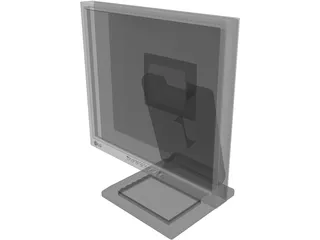 LG LCD Computer Monitor 3D Model preview