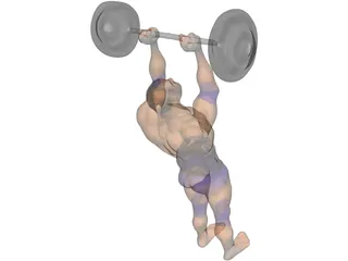 Body Builder Action Figure 3D Model preview