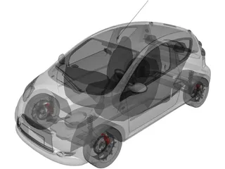 Citroen C1 3-doors 3D Model preview