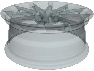 Roda Aro 17 3D Model preview