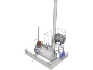 Boiler House Layout 3D Model preview