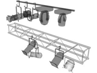 Stage Lights 3D Model preview