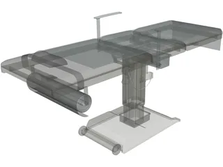 Hospital Bed 3D Model preview