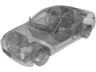 Mercedes-Benz C350 AMG (2012) 3D Model preview
