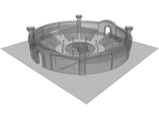 Arena Medieval 3D Model preview