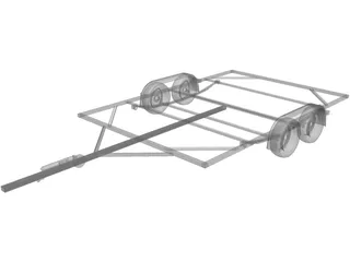 Trailer Flat 3D Model preview