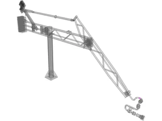 Marine Loading Arm 3D Model preview