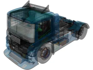 Scania G470 Muffatao Racing 3D Model preview