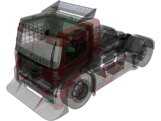 Volvo FH Clay Truck Racing 3D Model preview