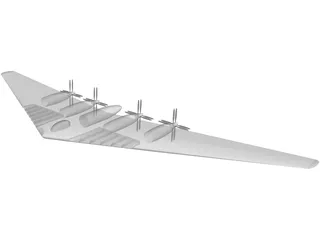 XB-113 Flying Wing 3D Model preview