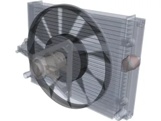 Radiator Yamaha XJ6 Valeo Custom 3D Model preview
