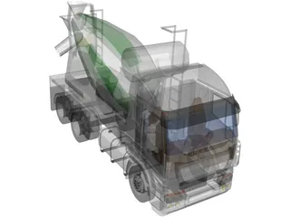 Iveco Stralis 6x4 Concrete Truck 3D Model preview