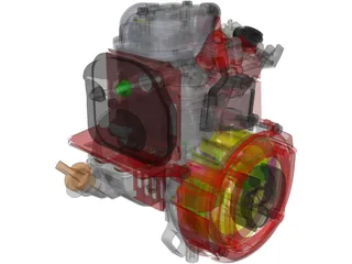 Honda GX25 Engine 3D Model preview