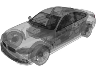 BMW 4-Series 435i (2014) 3D Model preview