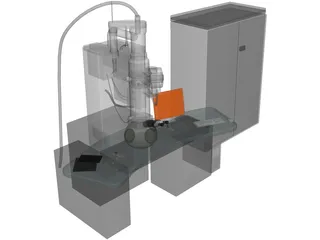 Trasmission Electronic Microscope 3D Model preview