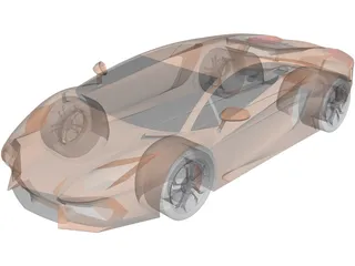 Lamborghini Aventador 3D Model preview