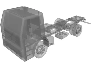 Iveco Light Truck Chassis 3D Model preview
