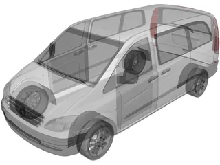 Mercedes-Benz Vito W639 3D Model preview