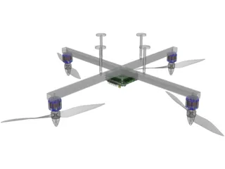 Quadrocopter 3D Model preview